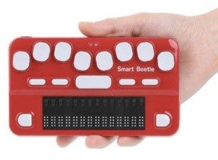 A red braille device