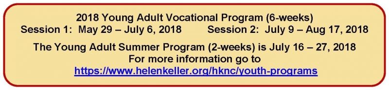 2018 Young Adult Vocational Program