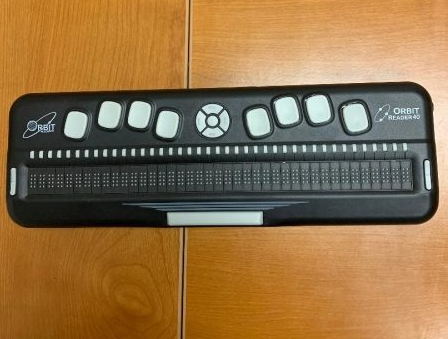 an Orbit Reader 40 braille display