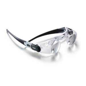 One pair of black and clear tv glasses