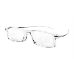 a pair of clear eyeglasses